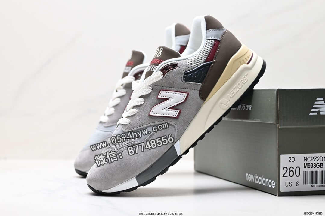 跑鞋, 美产, 新百伦, 慢跑鞋, New Balance - New Balance 新百伦 M998ENE 高端美产系列 复古休闲慢跑鞋 货号：M998GNR ID:JED254-DED