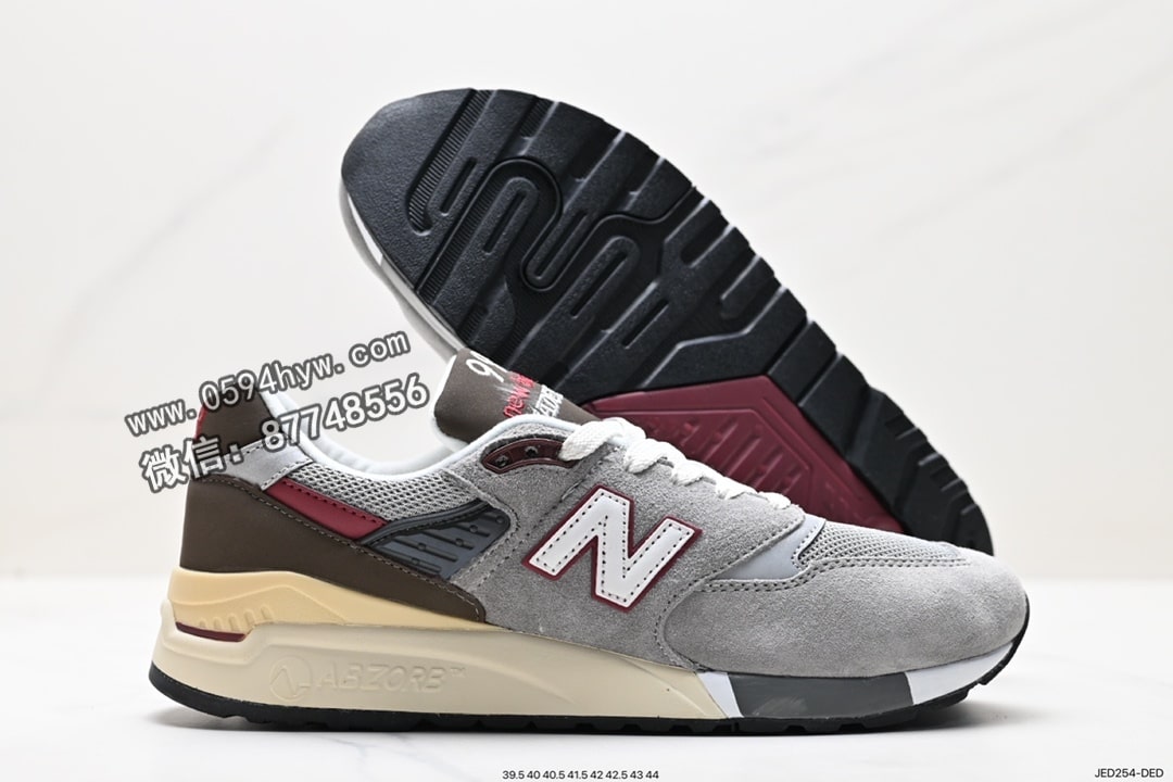 跑鞋, 美产, 新百伦, 慢跑鞋, New Balance - New Balance 新百伦 M998ENE 高端美产系列 复古休闲慢跑鞋 货号：M998GNR ID:JED254-DED