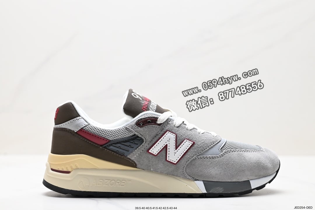 New Balance 新百伦 M998ENE 高端美产系列 复古休闲慢跑鞋 货号：M998GNR ID:JED254-DED