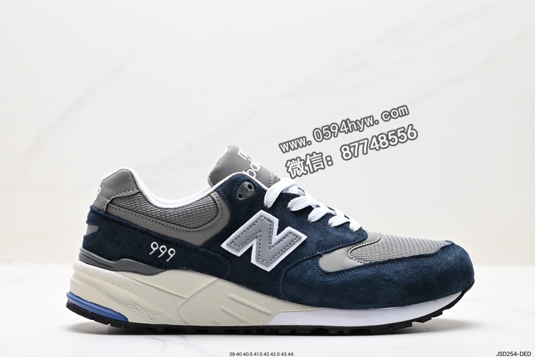 New Balance NB999 经典休闲慢跑鞋 ML999GR #MD+ABZORB技术 防穿刺中足缓震 配色 ML999NV