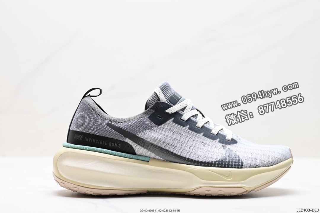 耐克NIKE ZOOMX INVINCIBLE RUN FK3 短跑马拉松系带系列轻量休闲运动慢跑鞋 货号:DR2660-006