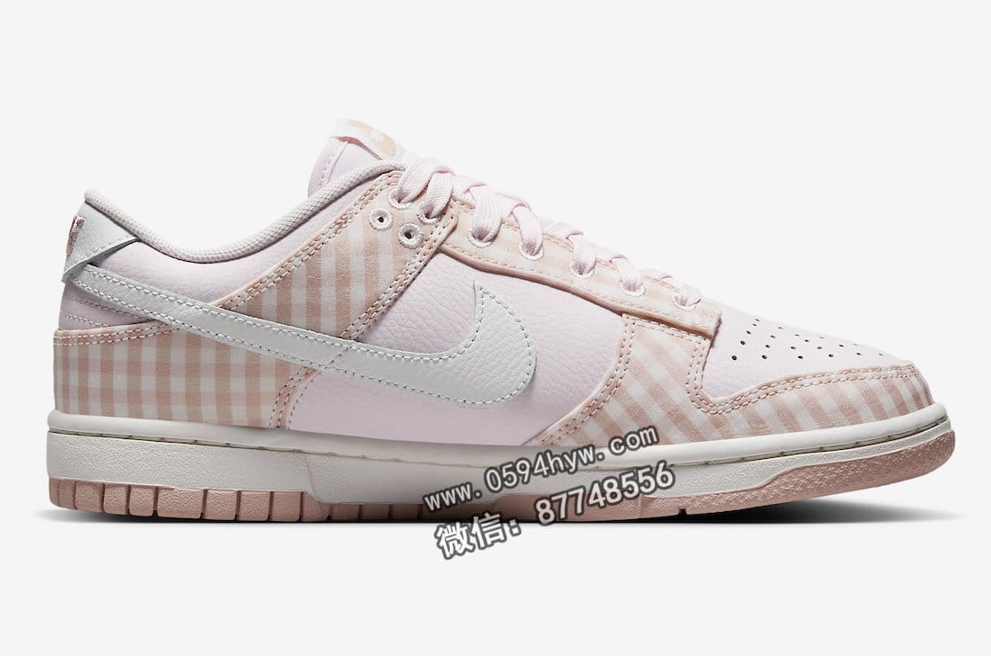 WMNS, Pink Gingham, Nike Dunk Low, Nike Dunk, NIKE, FB9881-600, Dunk Low, Dunk - 全新配色 Nike Dunk Low 悄然推出，尽显甜美少女风范！