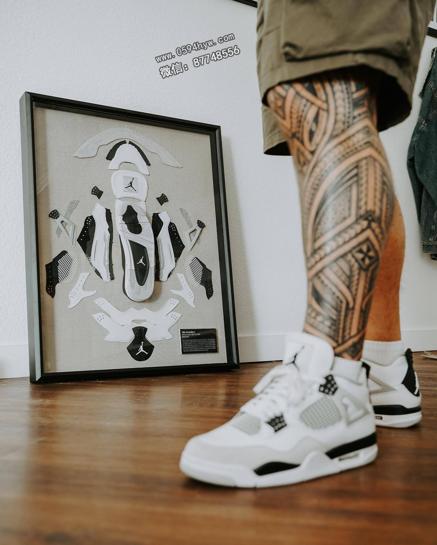 球鞋画框, 球鞋DIY, 旧鞋DIY, Swoosh, Jordan, Air Jordan 4, Air Jordan, 2023 - 千万不要丢掉穿旧的球鞋！掌握这一技巧，让它们立刻变身为艺术品！