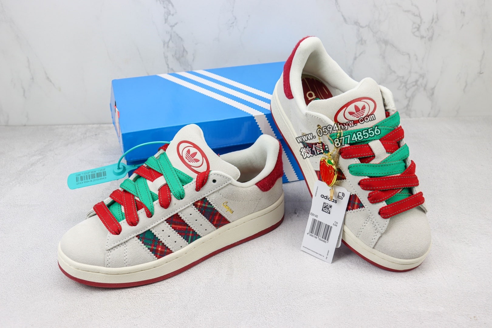 Adidas Originals Campus 00s ID6140 圣诞节配色🎄阿迪达斯三叶草复古休闲防滑耐磨低帮板鞋 货号:ID6140 编码：AWR1D