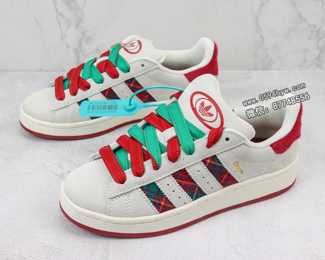 Adidas Originals Campus 00s ID6140 圣诞节配色🎄阿迪达斯三叶草复古休闲防滑耐磨低帮板鞋 货号:ID6140 编码：AWR1D