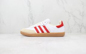 Adidasidas originals Samba OG 桑巴 低帮板鞋 白红 货号：IF5660