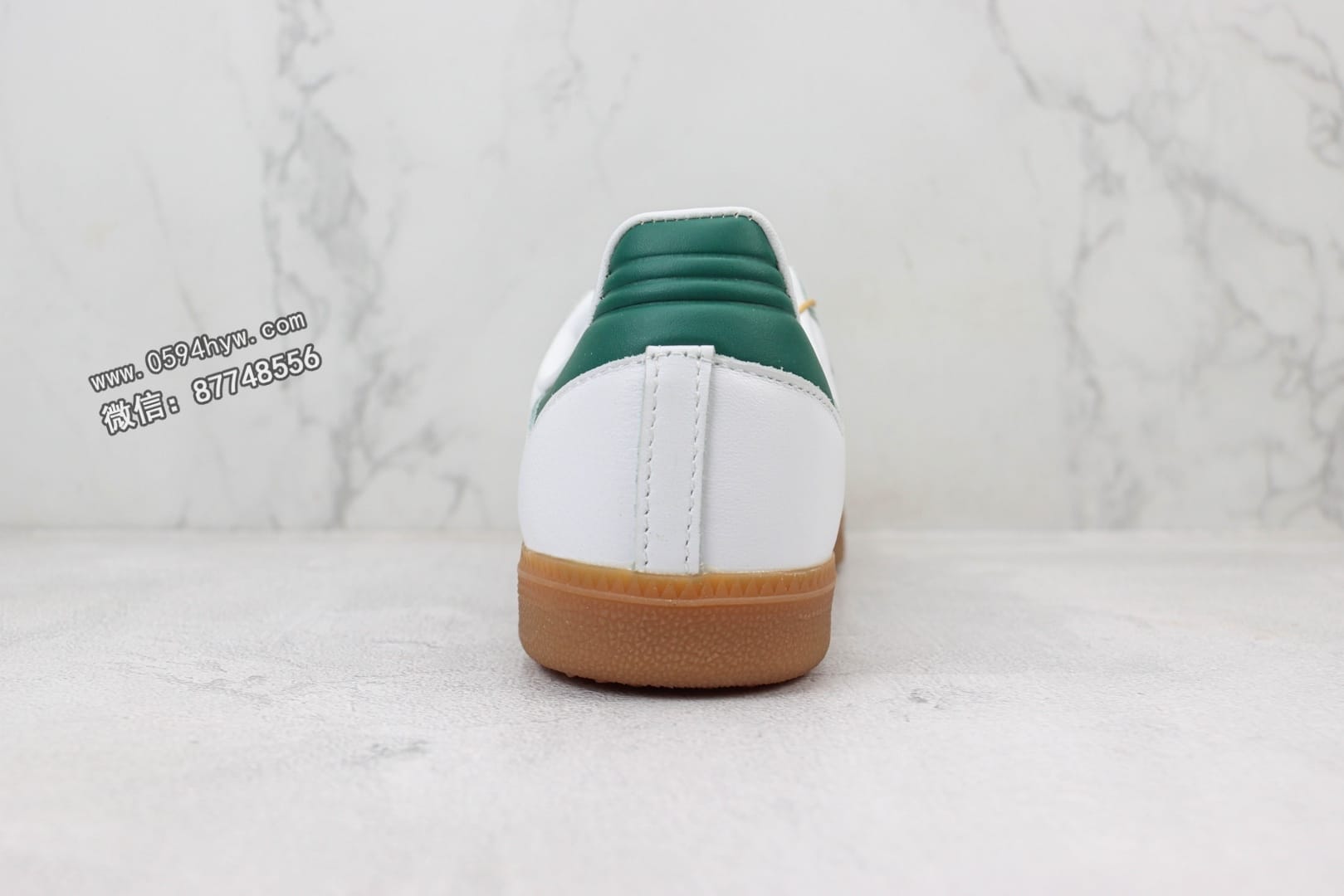 Adidasidas Originals Samba Vegan OG 桑巴舞系列 白绿 鞋子 HQ7036货号