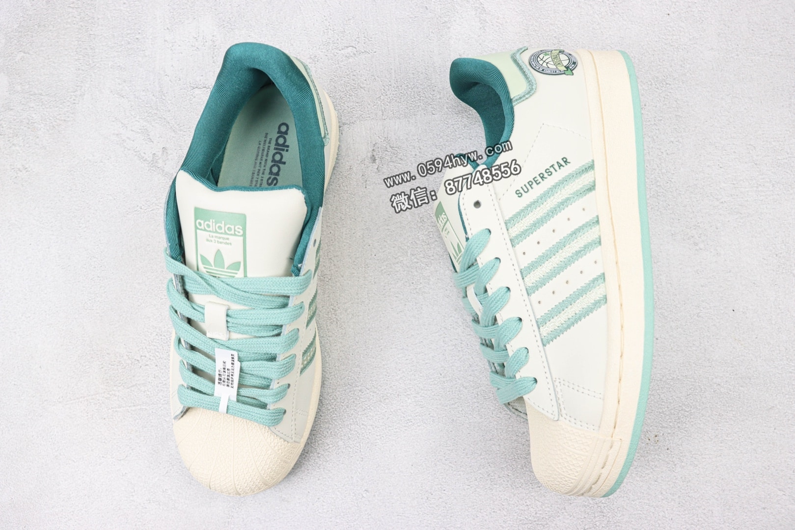 Adidasidas Originals Superstar IE5532 白绿 印花 贝壳头 鞋子类型：Superstar, 颜色：白绿, 货号：IE5532