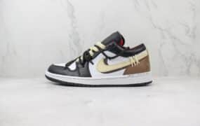 Air Jordan AJ1 Low 对抽绳低帮休闲板鞋 灰色 货号：553558 063