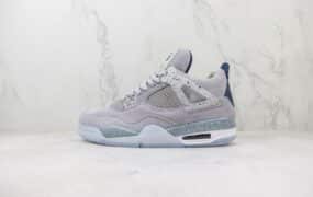 Air Jordan AJ4 Retro 乔4 AJ4 麂皮灰紫色 货号：AJ4-1043505