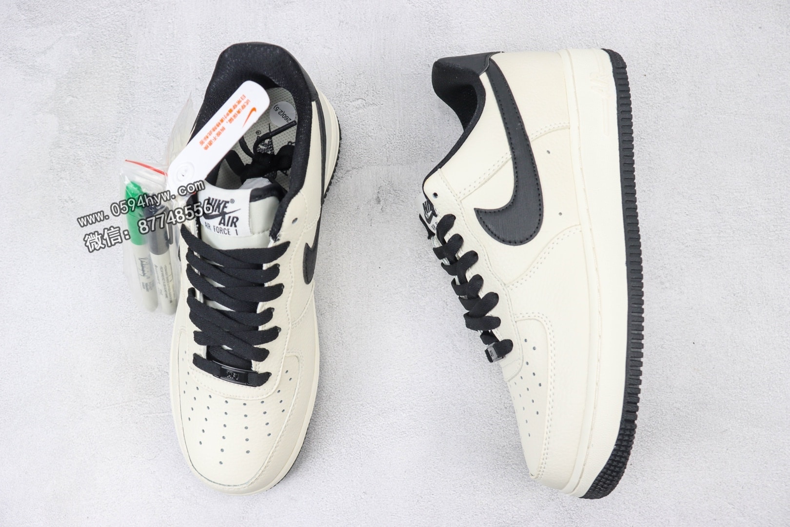 空军 米白黑 马克笔 MK9636-125 Nike Air Force 1 Low 空军一号低帮运动休闲板鞋