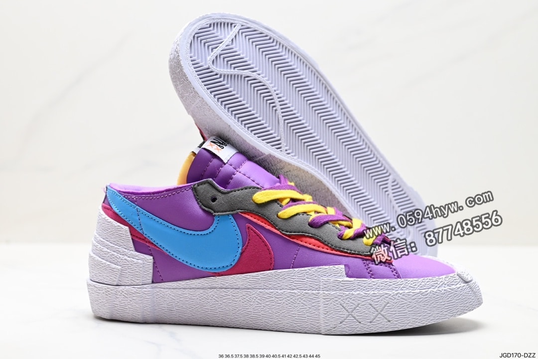 解构, 联名, 开拓者, Swoosh, Nike Blazer Low, Nike Blazer, Blazer, AI, 85, 2023 - SACAI x Nike Blazer Low 双配色板鞋 货号：DM7901-100