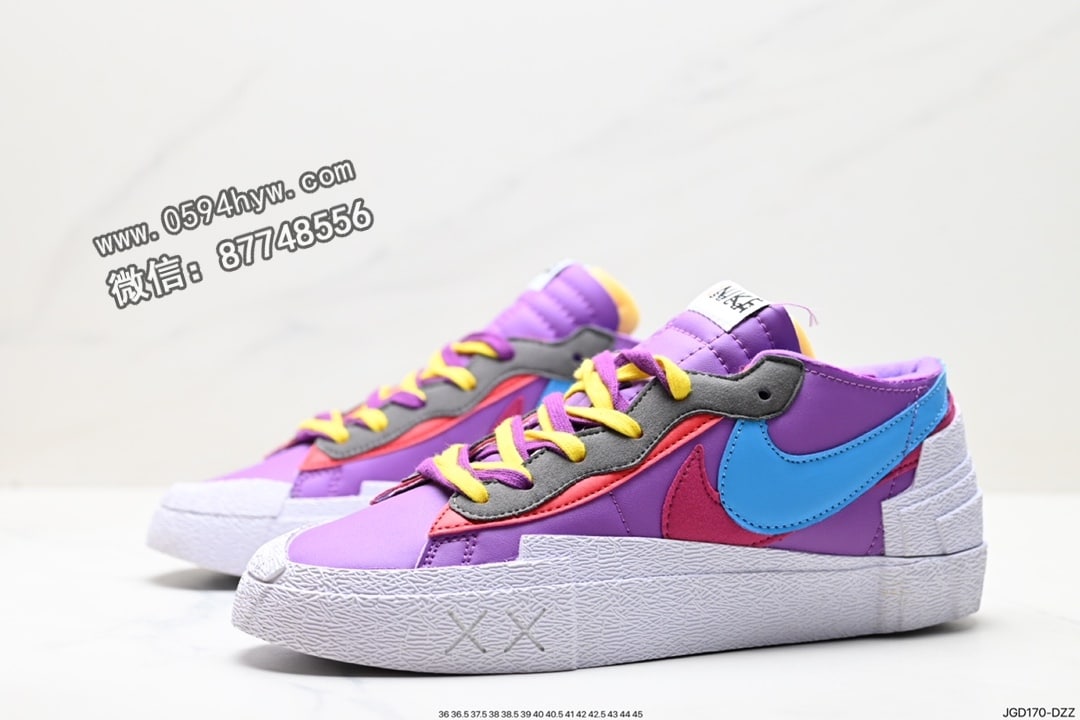 解构, 联名, 开拓者, Swoosh, Nike Blazer Low, Nike Blazer, Blazer, AI, 85, 2023 - SACAI x Nike Blazer Low 双配色板鞋 货号：DM7901-100