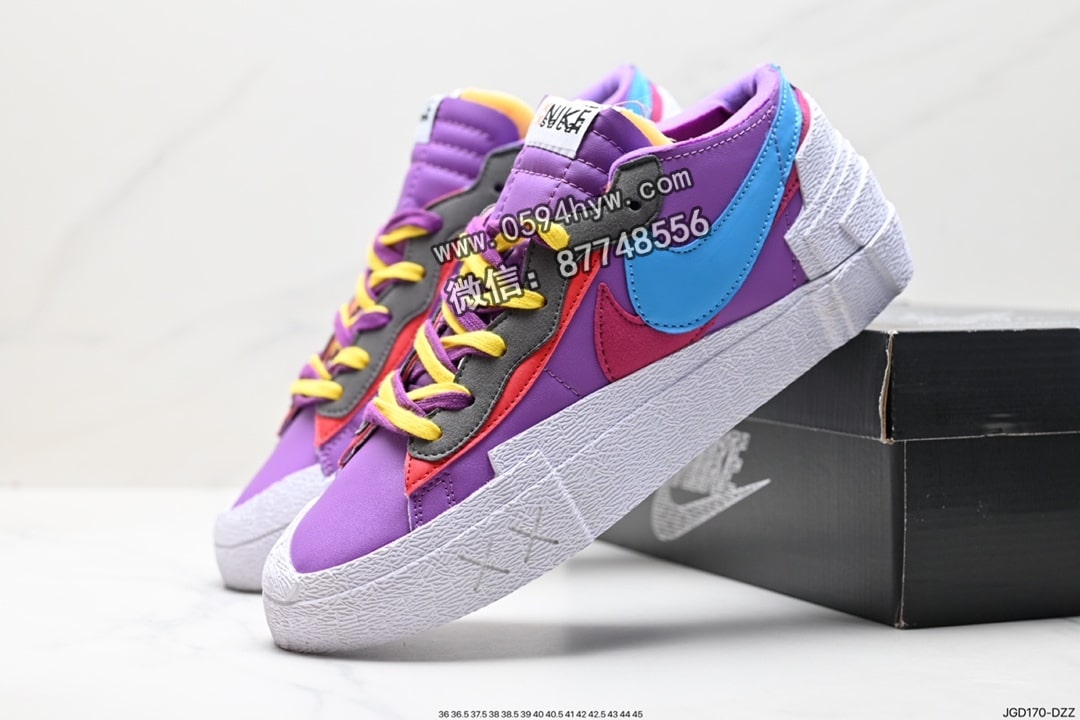 解构, 联名, 开拓者, Swoosh, Nike Blazer Low, Nike Blazer, Blazer, AI, 85, 2023 - SACAI x Nike Blazer Low 双配色板鞋 货号：DM7901-100