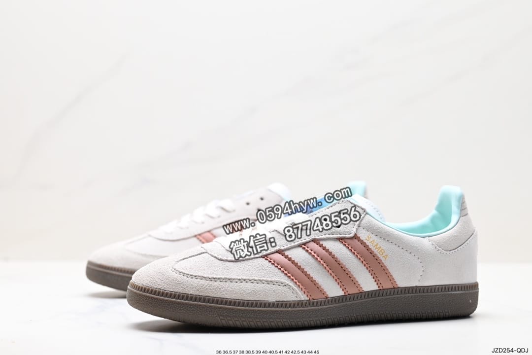 复刻, Samba OG, SAMBA, Originals, Original, Adidas - Adidasidas Samba Team 翻毛灰裸粉 鞋子 Adidasidas Originals Samba Vegan 桑巴德训鞋 Adidasidas Samba OG修长的鞋楦 完美复刻1:1  货号：ID2047  Size：35-45（半） ID:JZD254-QDJ