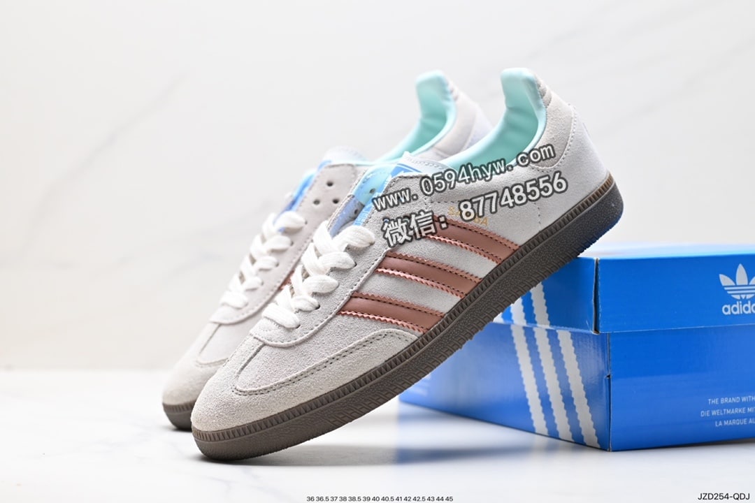 复刻, Samba OG, SAMBA, Originals, Original, Adidas - Adidasidas Samba Team 翻毛灰裸粉 鞋子 Adidasidas Originals Samba Vegan 桑巴德训鞋 Adidasidas Samba OG修长的鞋楦 完美复刻1:1  货号：ID2047  Size：35-45（半） ID:JZD254-QDJ