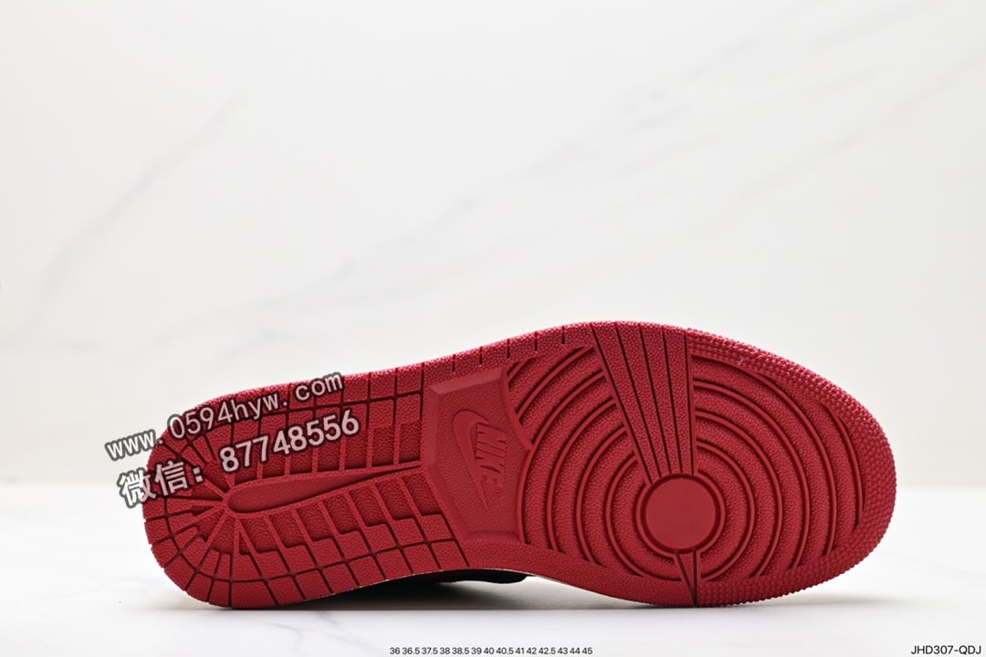 板鞋, Nike Air, NIKE, Jordan, Black, Aj1, Air Jordan 1, Air Jordan - Nike Air Jordan 1 Retro Low Slip "Black Toe" aj1低帮板鞋 货号：AV3918-898