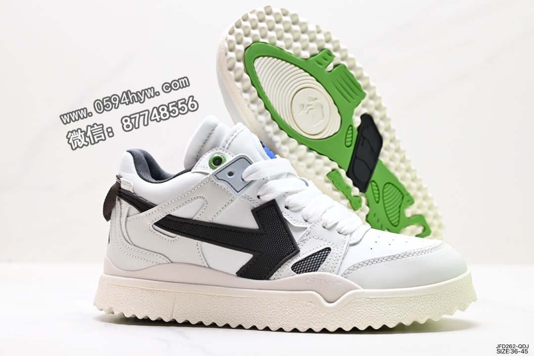 运动板鞋, 联名, 板鞋, Virgil Abloh, Sneakers, Off-White, AK - Off-White™ c/o Virgil Abloh Out Of Office Low-top Leather OW联名箭头OFF-White 重磅联名 Sneakers OOO