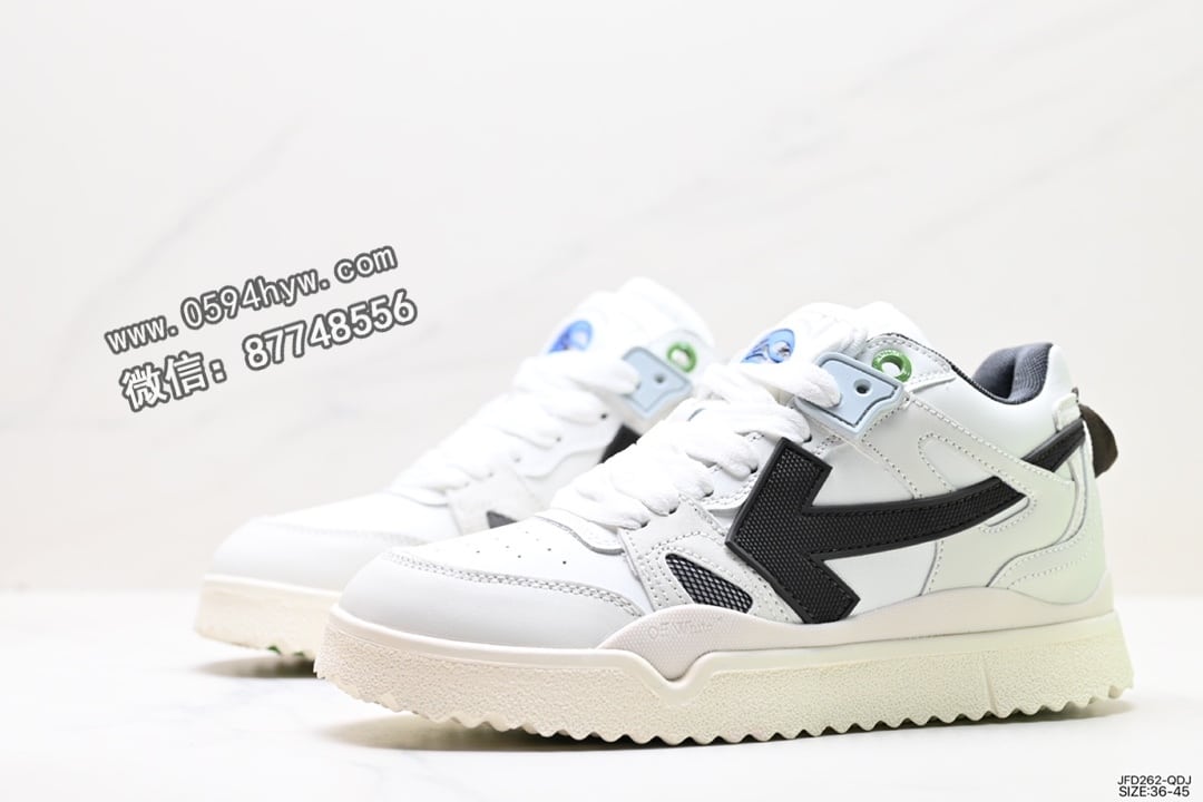 运动板鞋, 联名, 板鞋, Virgil Abloh, Sneakers, Off-White, AK - Off-White™ c/o Virgil Abloh Out Of Office Low-top Leather OW联名箭头OFF-White 重磅联名 Sneakers OOO