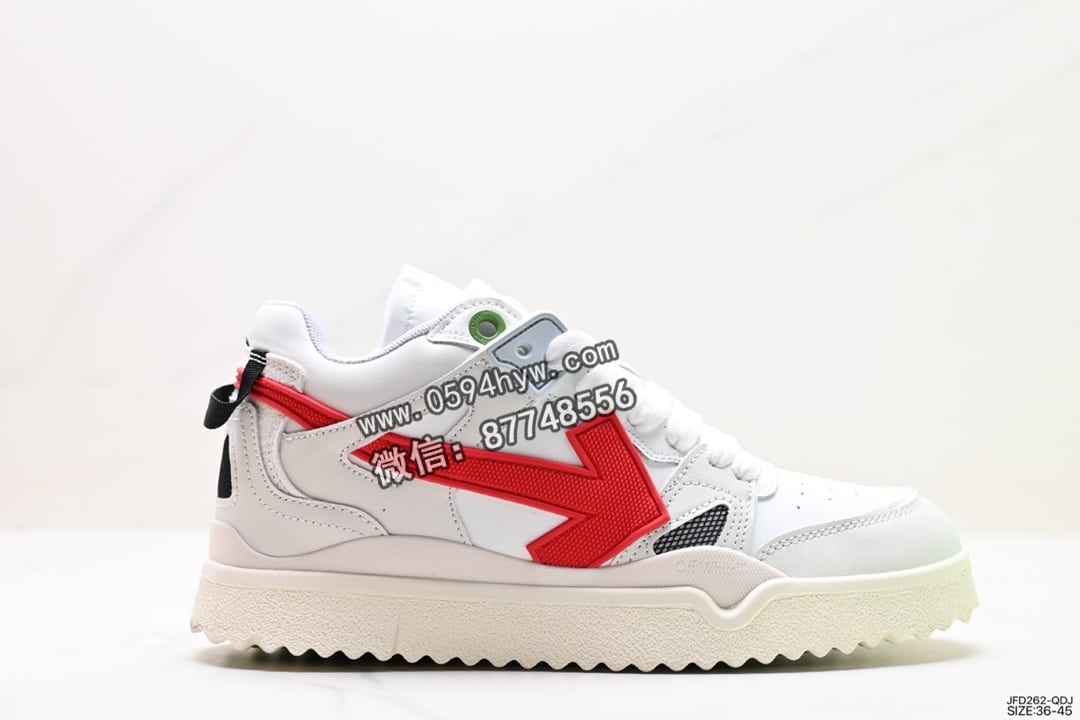 Off-White™ c/o Virgil Abloh Out Of Office Low-top Leather OW联名 鞋子 休闲运动板鞋 尺码:36-45 ID:JFD262-QDJ
