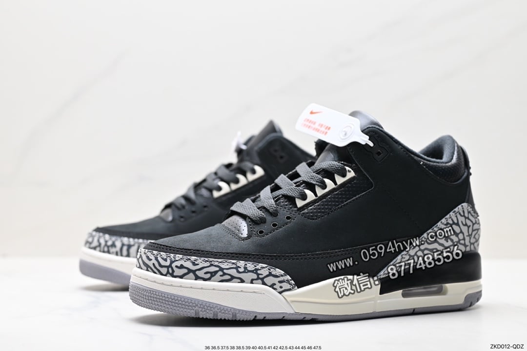 篮球鞋, 乔丹篮球鞋, 乔丹, RO, KD, Jordan, Air Jordan 3 Retro, Air Jordan 3, Air Jordan, 85, 2023 - Air Jordan 3 Retro 系列 乔丹篮球鞋 灰棕 白灰棕 货号：CK9246-001