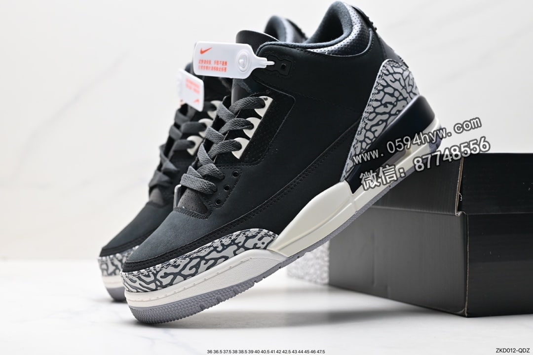 篮球鞋, 乔丹篮球鞋, 乔丹, RO, KD, Jordan, Air Jordan 3 Retro, Air Jordan 3, Air Jordan, 85, 2023 - Air Jordan 3 Retro 系列 乔丹篮球鞋 灰棕 白灰棕 货号：CK9246-001