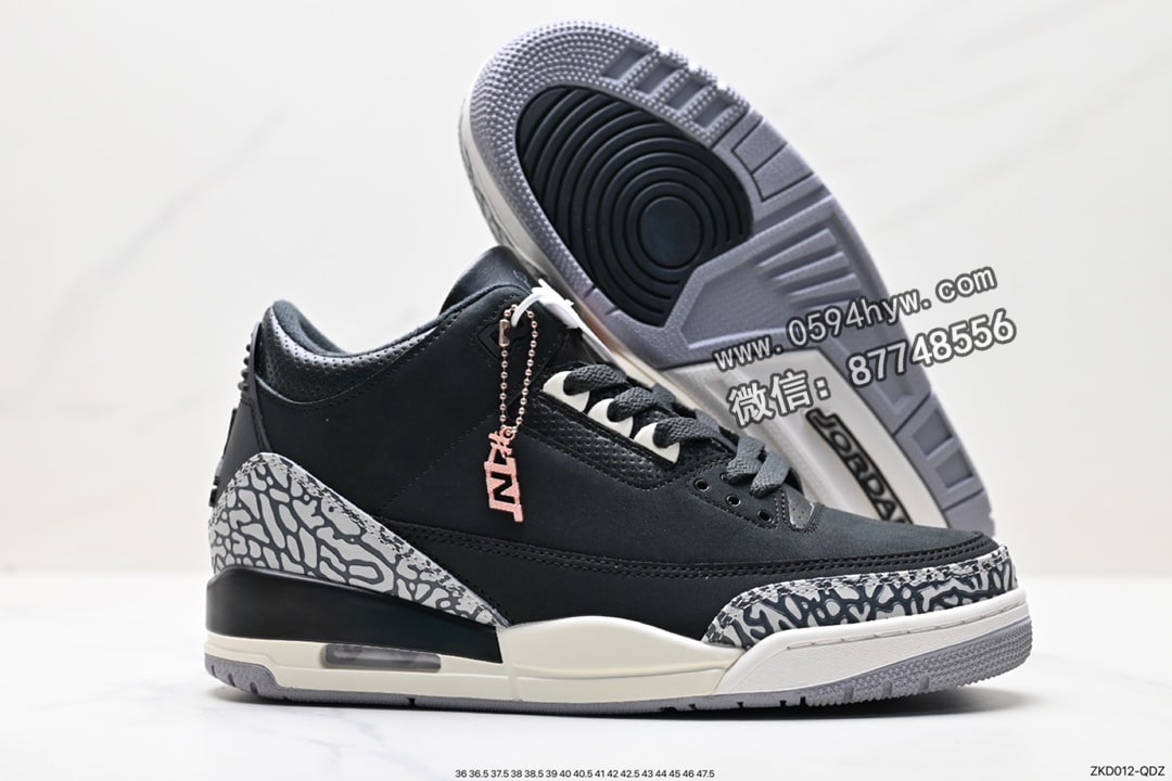 篮球鞋, 乔丹篮球鞋, 乔丹, RO, KD, Jordan, Air Jordan 3 Retro, Air Jordan 3, Air Jordan, 85, 2023 - Air Jordan 3 Retro 系列 乔丹篮球鞋 灰棕 白灰棕 货号：CK9246-001