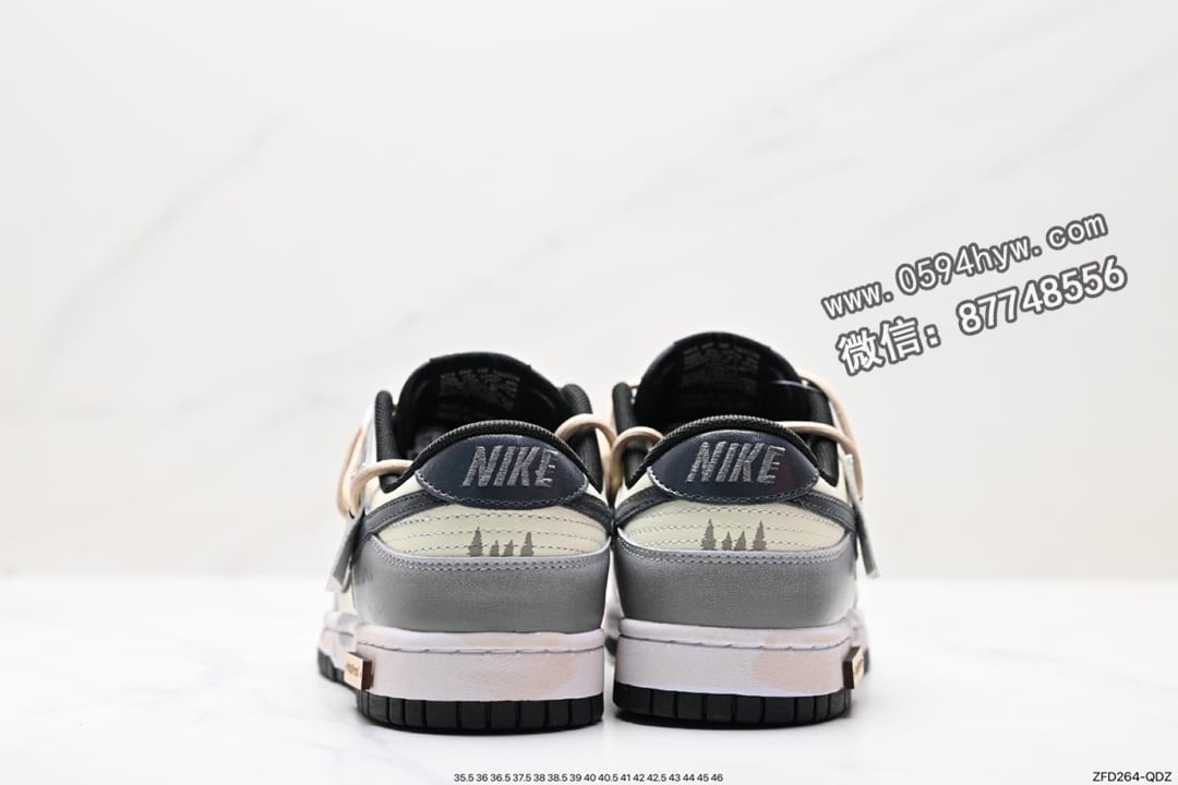 板鞋, Swoosh, SB Dunk Low, Nike SB, NIKE, Dunk Low, Dunk - Nike SB DuNike Low 绑绳系列板鞋 绿/米色 货号: DV0631-002