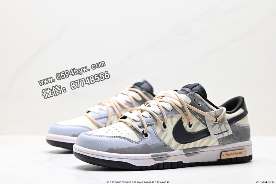 板鞋, Swoosh, SB Dunk Low, Nike SB, NIKE, Dunk Low, Dunk - Nike SB DuNike Low 绑绳系列板鞋 绿/米色 货号: DV0631-002