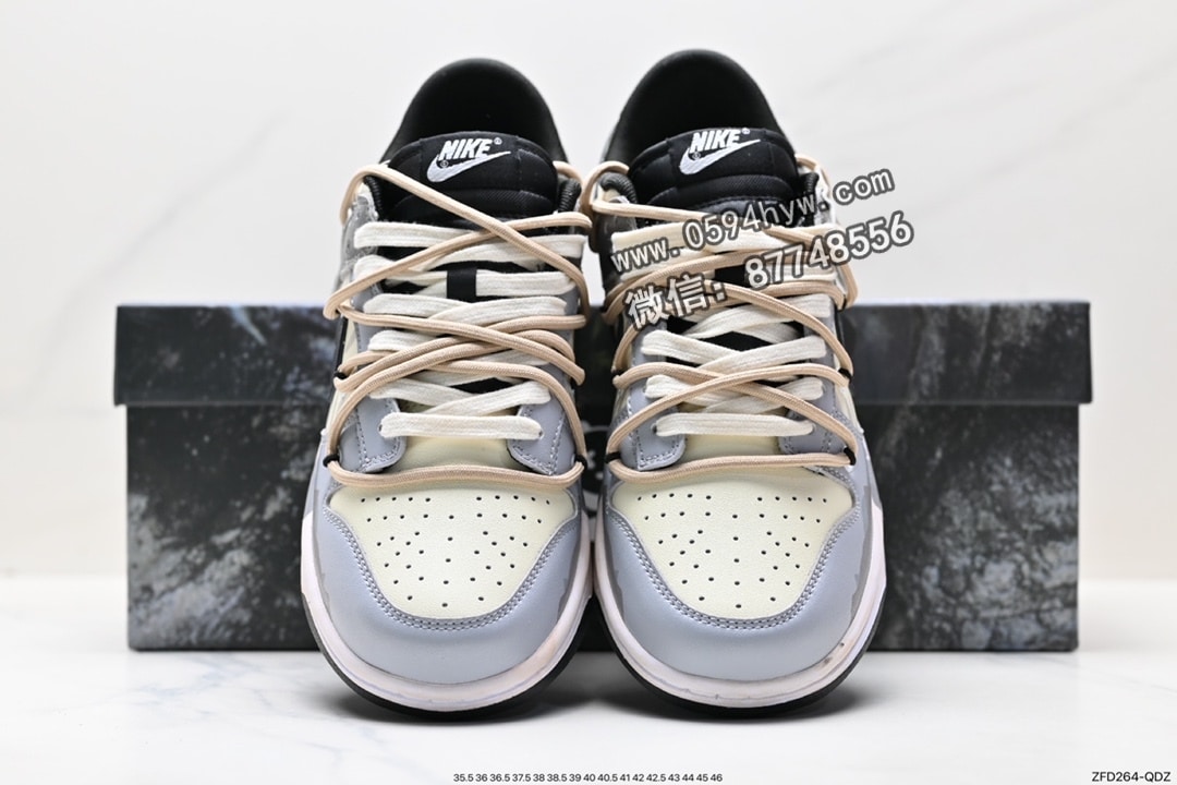 板鞋, Swoosh, SB Dunk Low, Nike SB, NIKE, Dunk Low, Dunk - Nike SB DuNike Low 绑绳系列板鞋 绿/米色 货号: DV0631-002