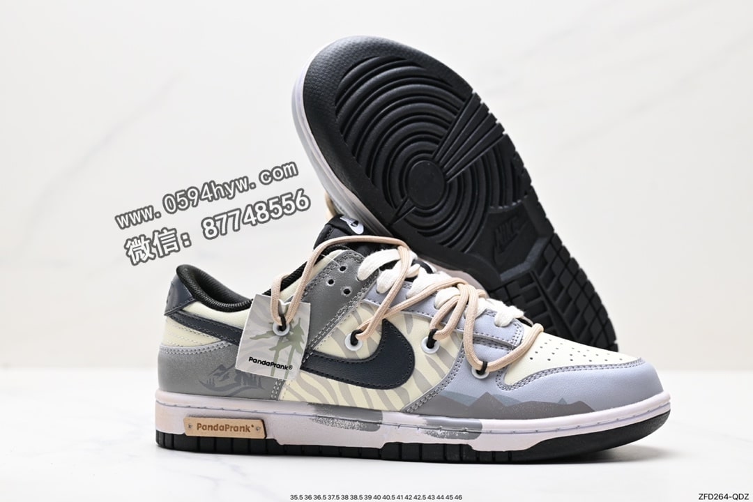 板鞋, Swoosh, SB Dunk Low, Nike SB, NIKE, Dunk Low, Dunk - Nike SB DuNike Low 绑绳系列板鞋 绿/米色 货号: DV0631-002