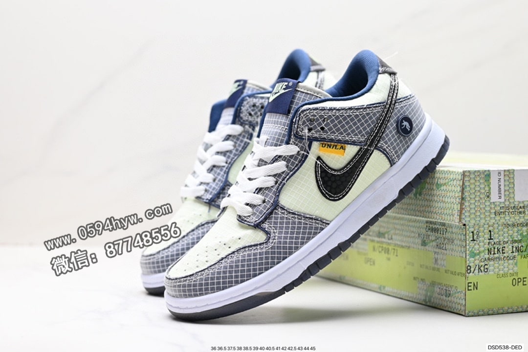 板鞋, SB Dunk Low, Nike SB Dunk, Nike SB, NIKE, Dunk - Union LA x Nike SB DuNike Low Blue 低帮休闲运动滑板板鞋 DJ9649-400