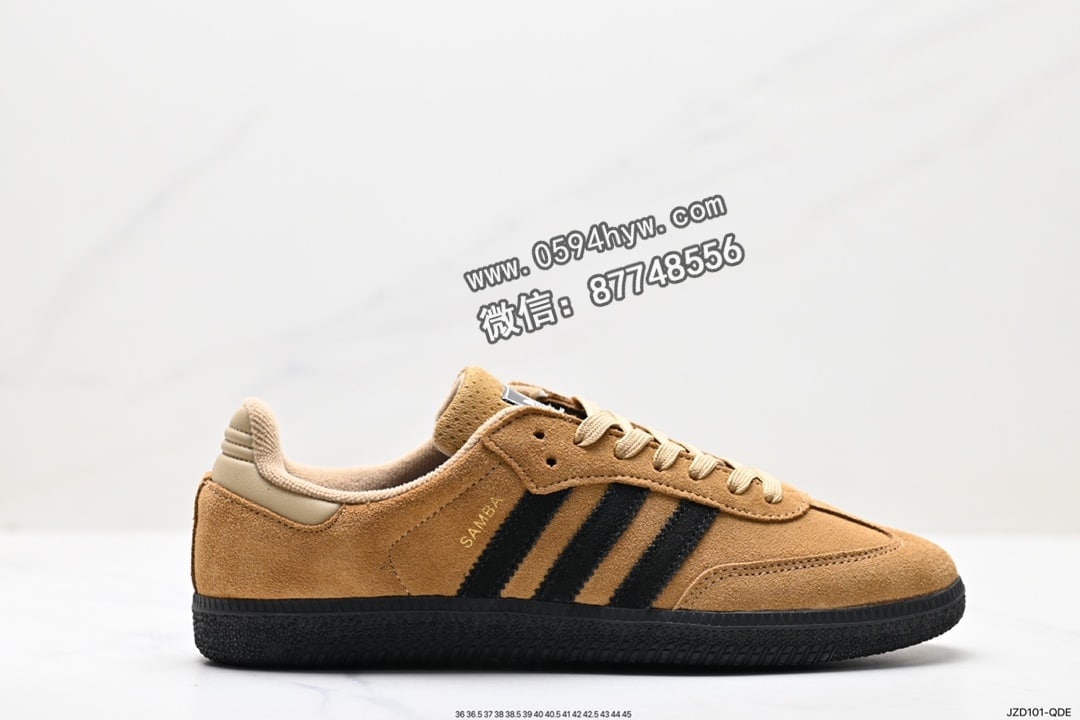 阿迪达斯 三叶草 Adidas Originals Samba Vegan OG “SPD” 桑巴舞 系列 低帮休闲运动板鞋 货号：HP9085 尺码：36 36.5 37 38 38.5 39 40 40.5 41 42 42.5 43 44 45 ID：JZD101-QDE