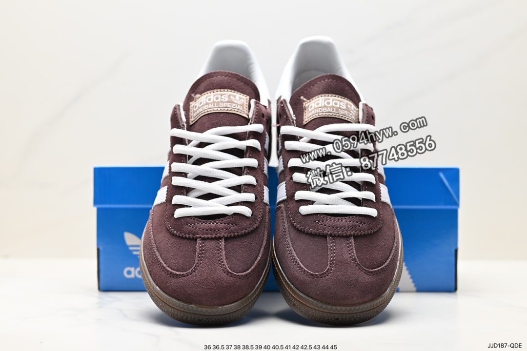 联名, 板鞋, RO, PE, adidas Handball Spezial, adidas Handball, Adidas - Adidas Handball Spezial Brown 低帮复古男女板鞋 货号：IF8914 尺码：36-45  ID: JJD187-QDE