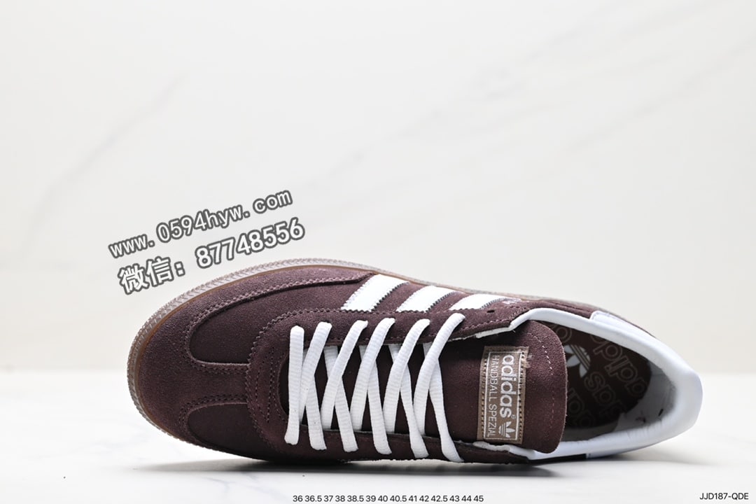 联名, 板鞋, RO, PE, adidas Handball Spezial, adidas Handball, Adidas - Adidas Handball Spezial Brown 低帮复古男女板鞋 货号：IF8914 尺码：36-45  ID: JJD187-QDE