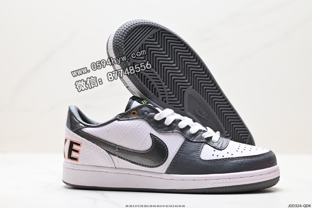 篮球鞋, 板鞋, 低帮板鞋, Swoosh, NIKE, FV0396-001 - 品牌：Nike
系列：Terminator
鞋子类型：低帮板鞋
鞋帮高度：低帮
颜色：摩卡色、白色、棕色、黑色
货号：FV0396-001