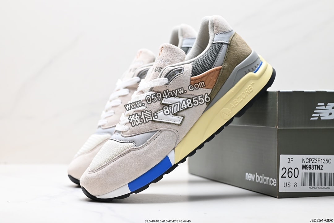 运动鞋, 跑鞋, 美产, 新百伦, 慢跑鞋, New Balance, 85, 2023 - New Balance 新百伦 M998ENE高端美产系列 复古休闲慢跑鞋