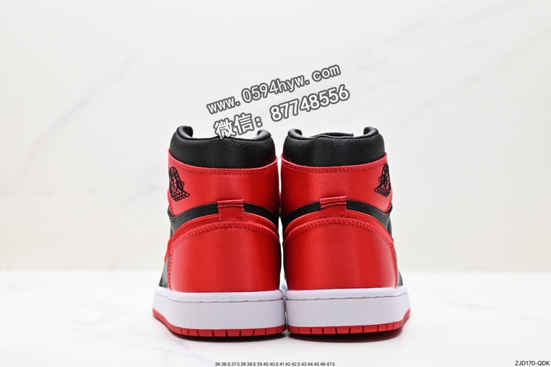 高帮, 篮球鞋, Jordan, HIGH, Bred, Aj1, Air Jordan 1, Air Jordan - Air Jordan 1 Retro High OG "Satin Bred" 黑红丝绸 AJ1乔1高帮文化篮球鞋 货号: FD4810-061