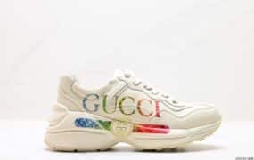 Gucci Rhyton Vintage 皮革角状复古老爹休闲运动慢跑鞋
