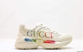 Gucci Rhyton Vintage 皮革角状复古老爹休闲运动慢跑鞋