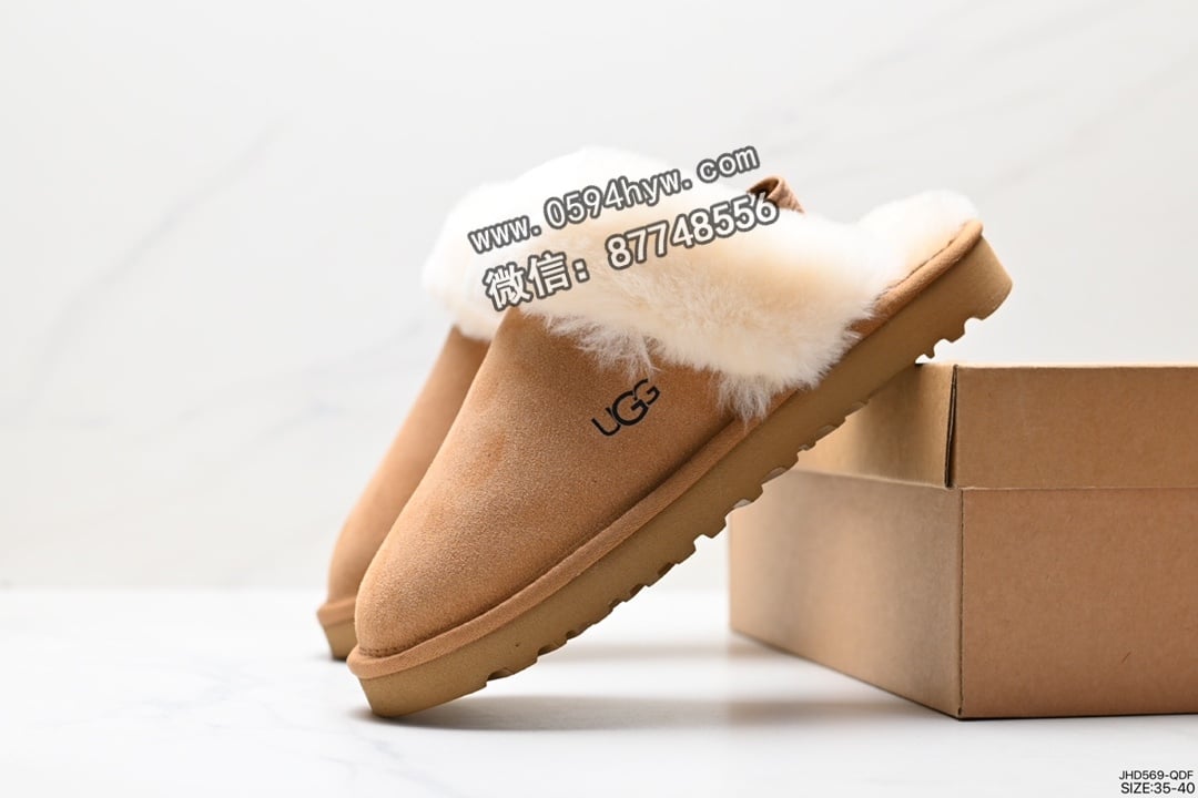 雪地靴, 拖鞋, UGG, 85, 2023 - UGG W NEUEL尼瓦尔系列 雪地靴 防水麂绒皮革鞋面 平底休闲保暖毛毛舒适便鞋 女拖鞋 货号：JHD569-QDF