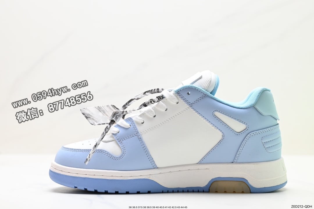 高帮板鞋, 高帮, 运动鞋, 运动板鞋, 联名, 板鞋, 休闲鞋, Virgil Abloh, Sneakers, Off-White, 2023, 07 - Off-White™ c/o Virgil Abloh Out Of Office Low-top Leather OW联名 箭头OFF-White 高帮板鞋 货号: ZED212-QDH