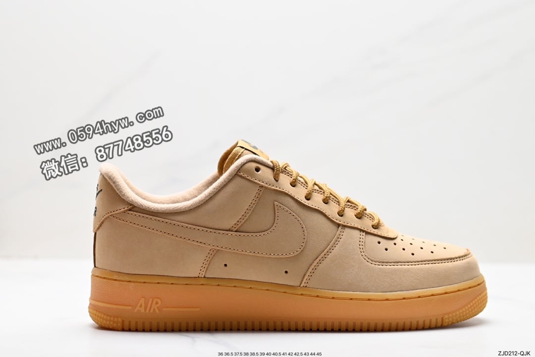 Nike Air Force1 Low AF1 小麦色低帮休闲板鞋 AA4061-200 尺码：35.5-47.5 ID:ZJD212-QJK