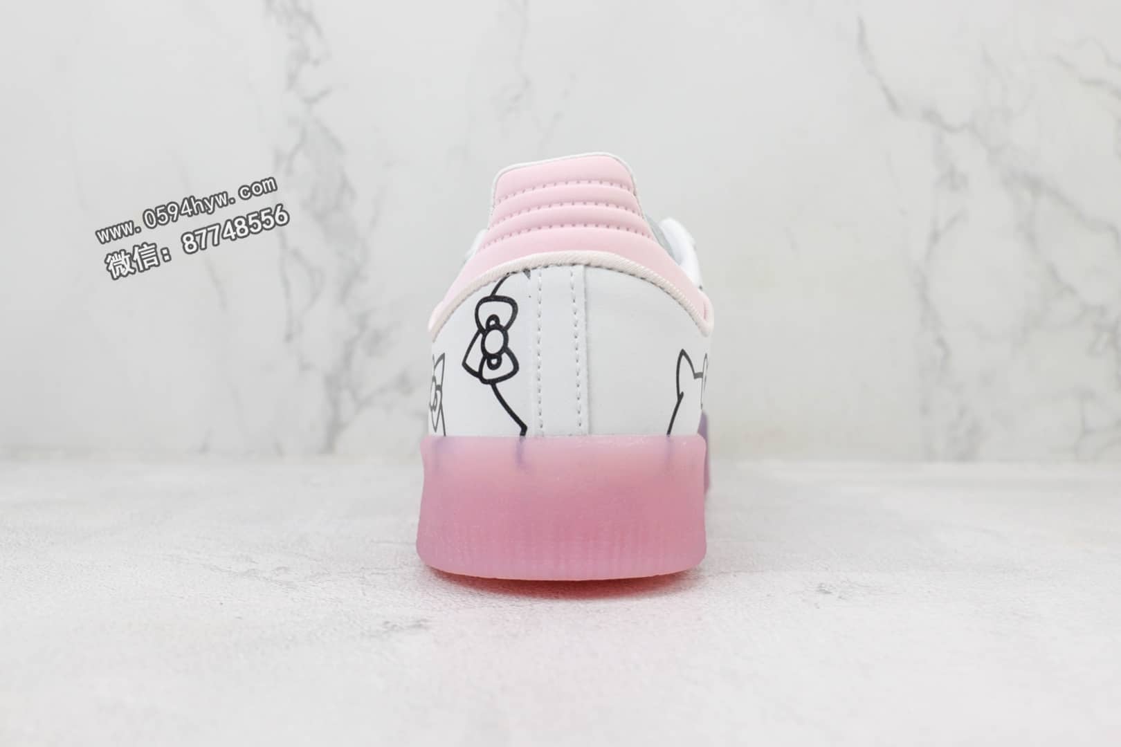 KITH x Clarks x Adidasidas Originals 8th Street Samba 桑巴 hello Kitty 凯蒂猫桑巴训练鞋 货号：IG4450