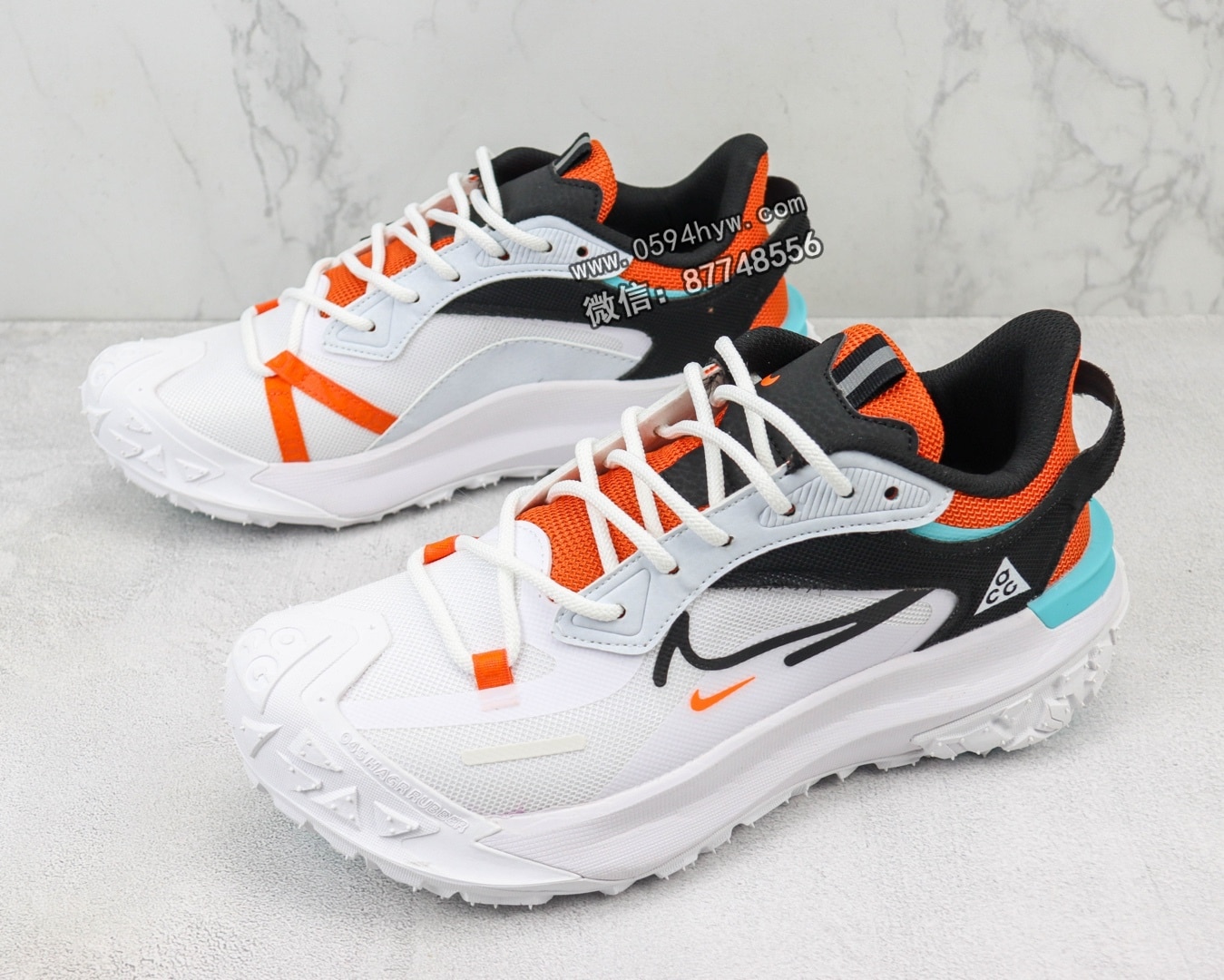 Nike ACG MOUNTAIN FLY 2 LOW户外登山系列 低帮休闲运动徒步鞋 白黑橙色 货号：DV7904-012 编码：AEE1G