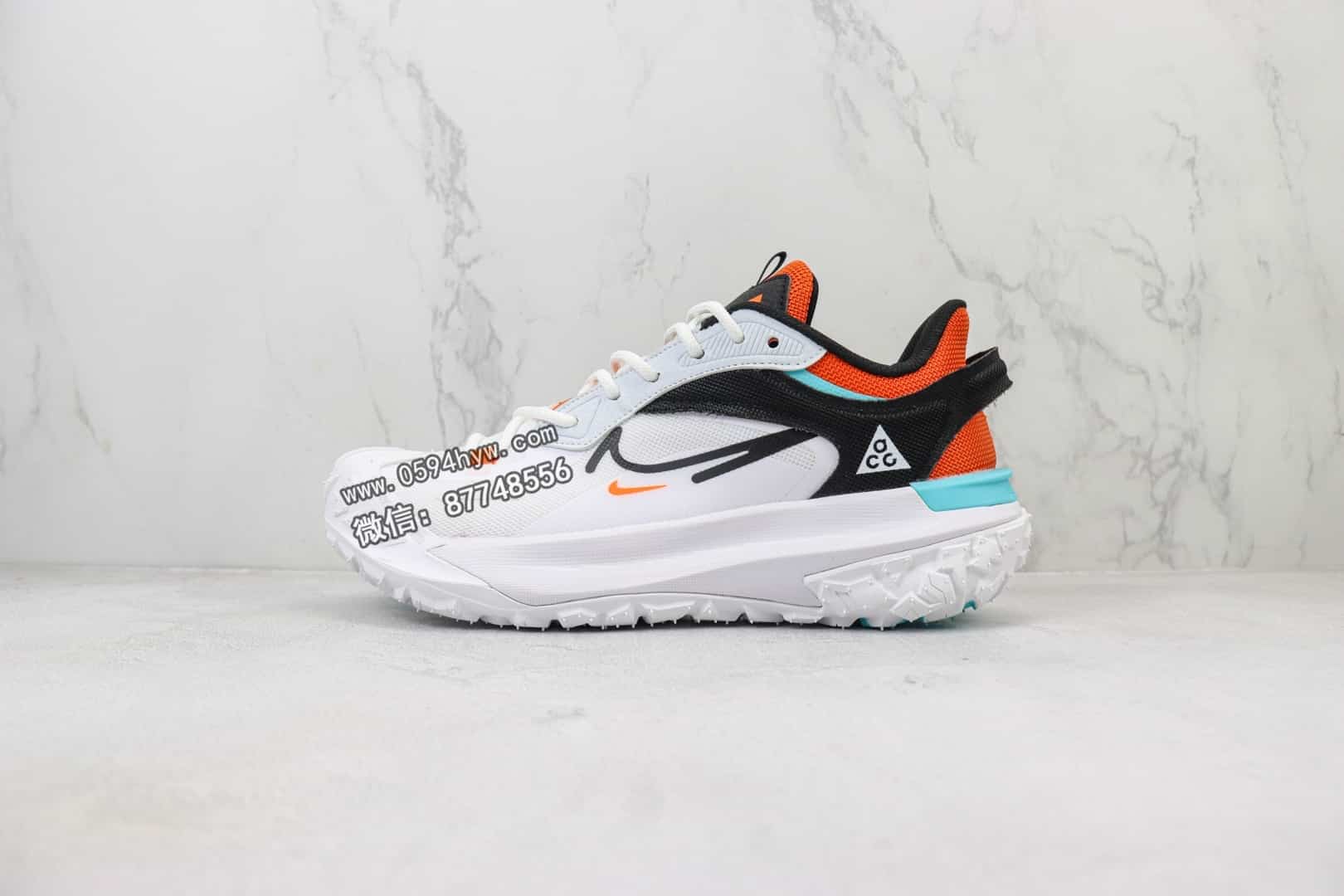 Nike ACG MOUNTAIN FLY 2 LOW户外登山系列 低帮休闲运动徒步鞋 白黑橙色 货号：DV7904-012 编码：AEE1G