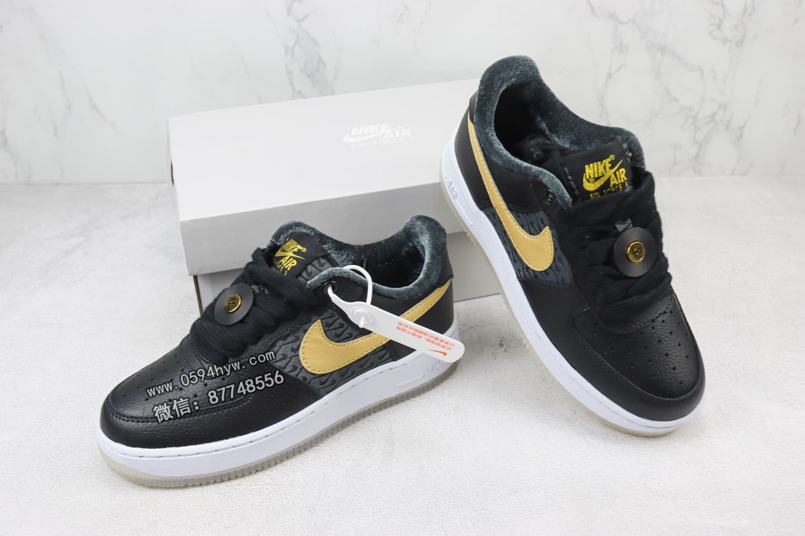 Nike Air Force 1 Low 空军一号低帮运动休闲板鞋 黑金 FN6977-010