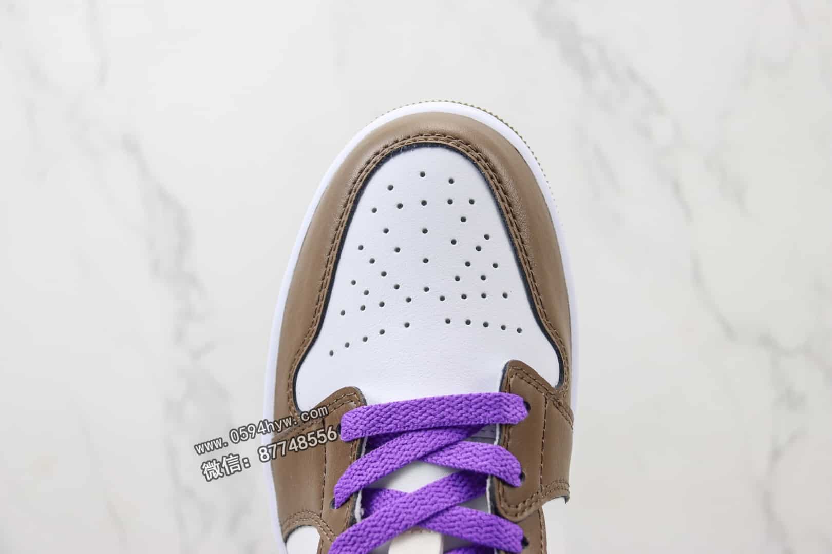 Nike Air Jordan 1 Low 低帮休闲板鞋 553560-215 棕紫