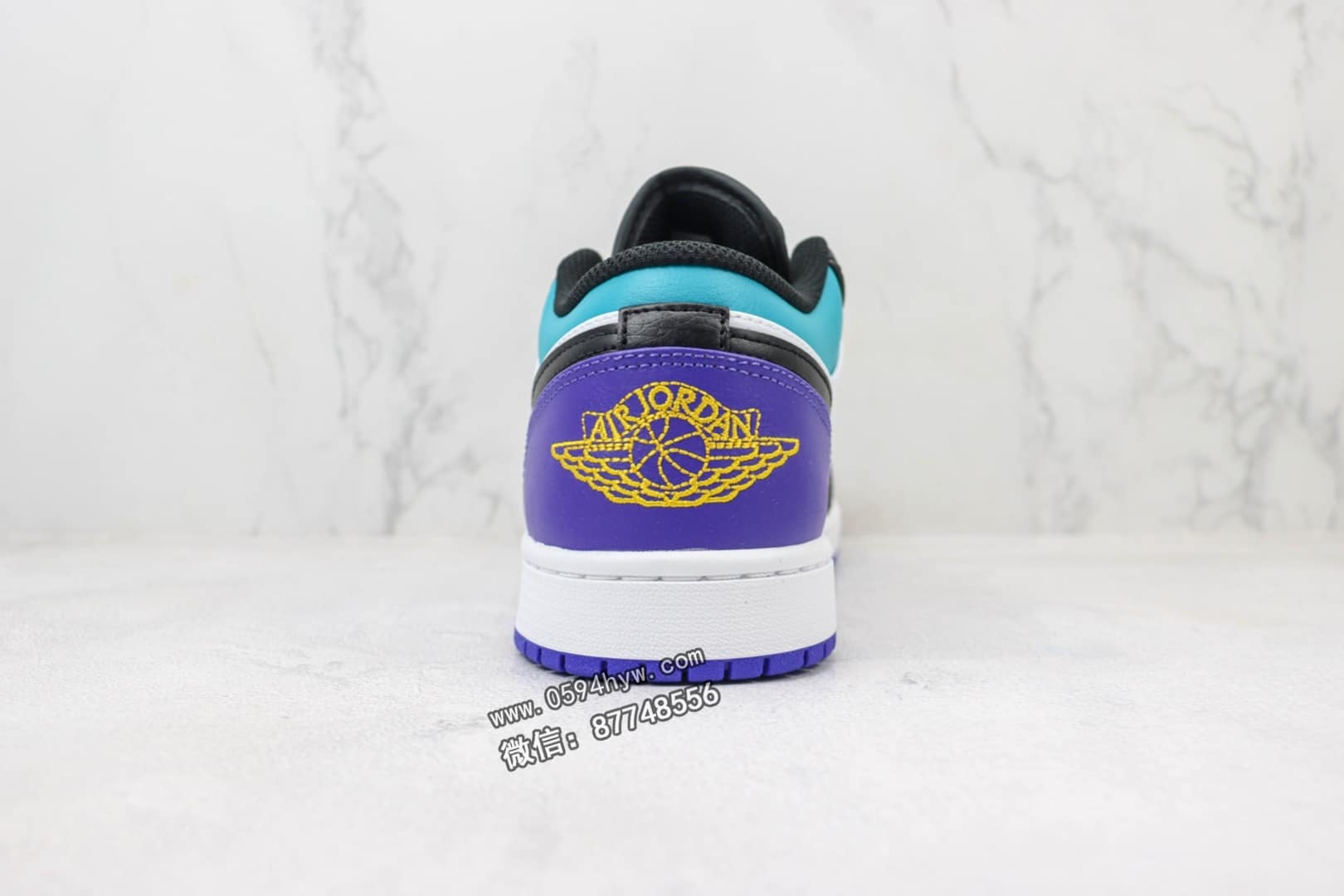 Nike Air Jordan 1 Low 白黑紫 货号：553558-154