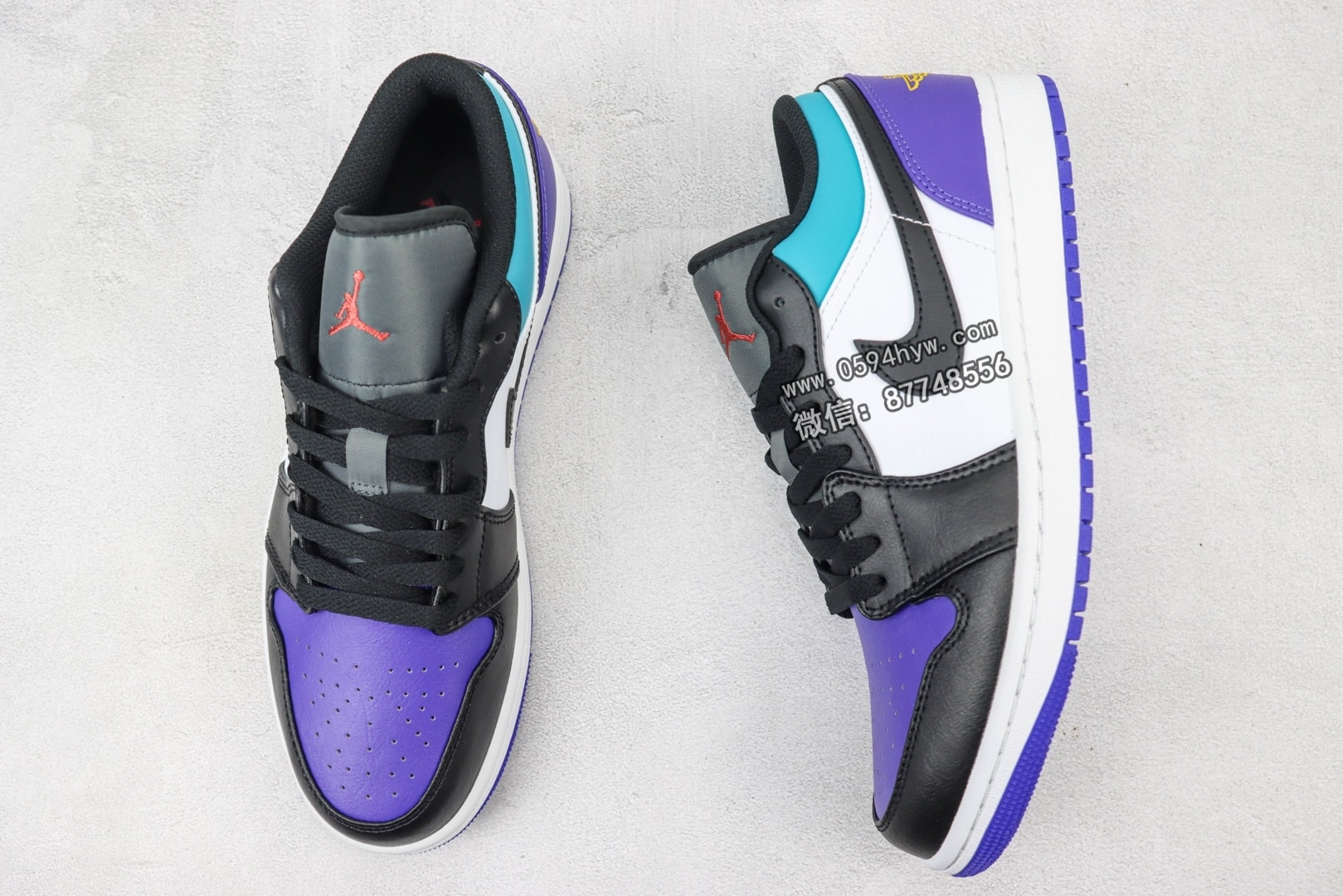 Nike Air Jordan 1 Low 白黑紫 货号：553558-154